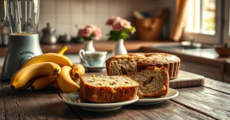 Receita fácil de bolo de banana no liquidificador