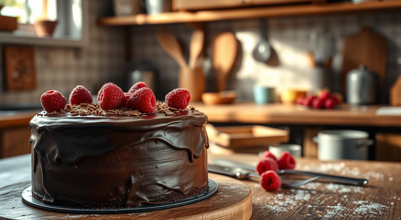 Bolo de chocolate com cacau