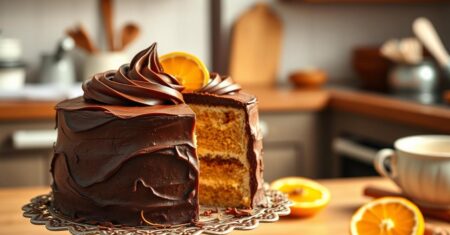 Faça um delicioso Bolo fofinho de chocolate e laranja agora
