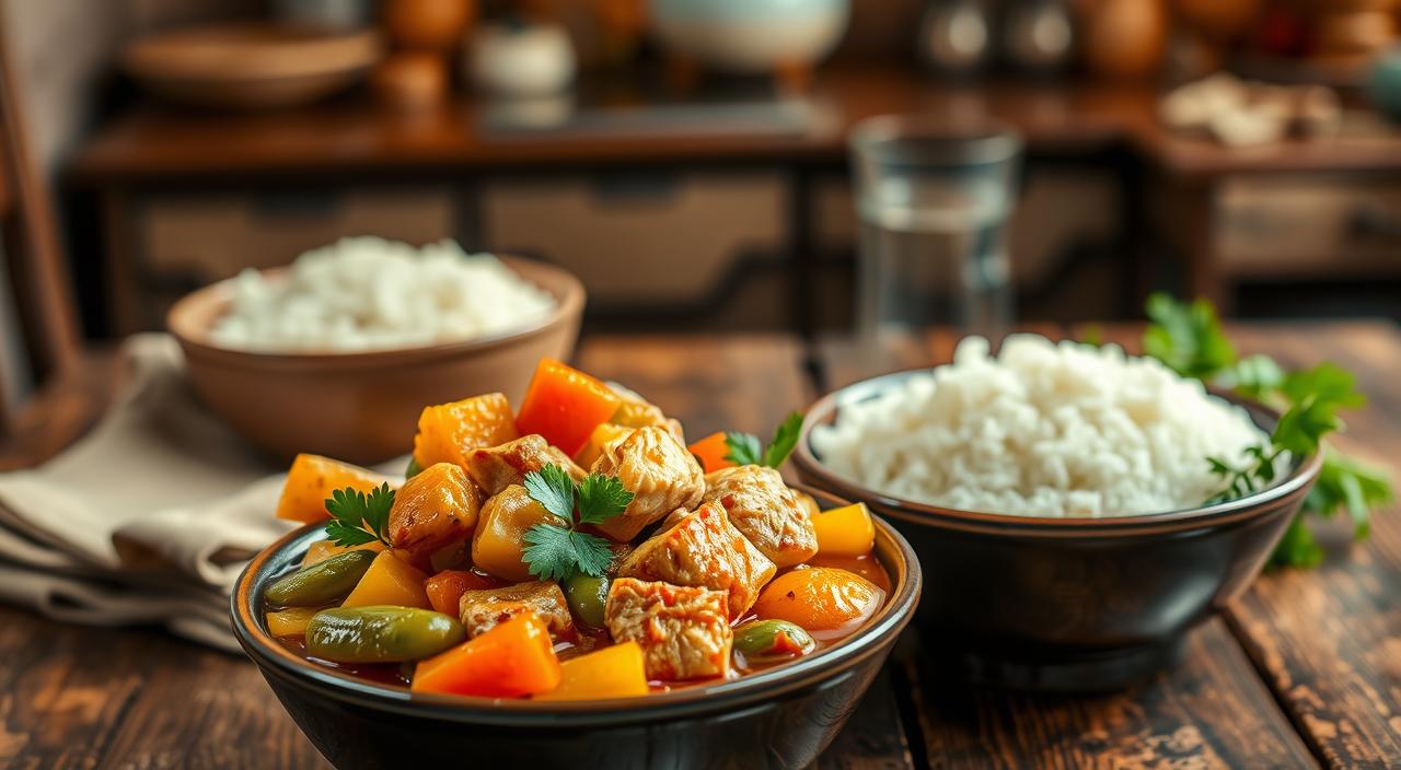 Ensopado de frango com legumes