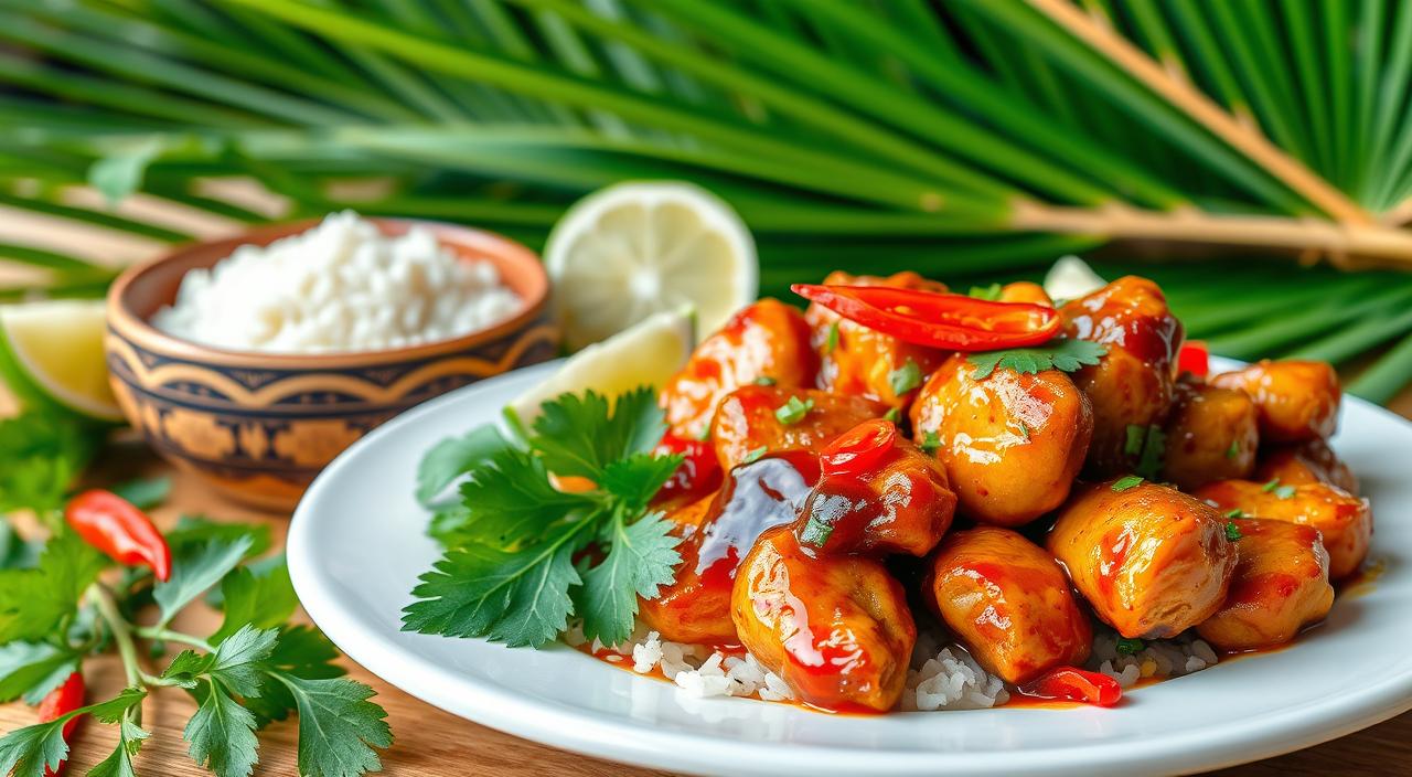 Frango ao estilo tailandês