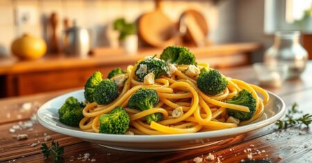 Deliciosa Massa com Brócolis e Alho para o seu Jantar