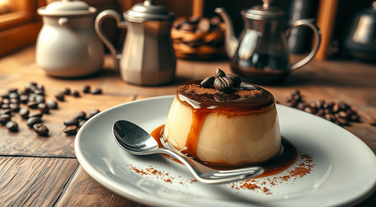 Pudim de café assado