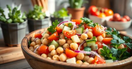 Salada de grão-de-bico: Receita Saudável e Deliciosa