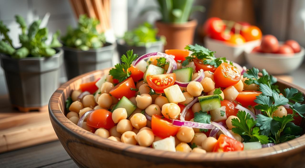 Salada de grão-de-bico