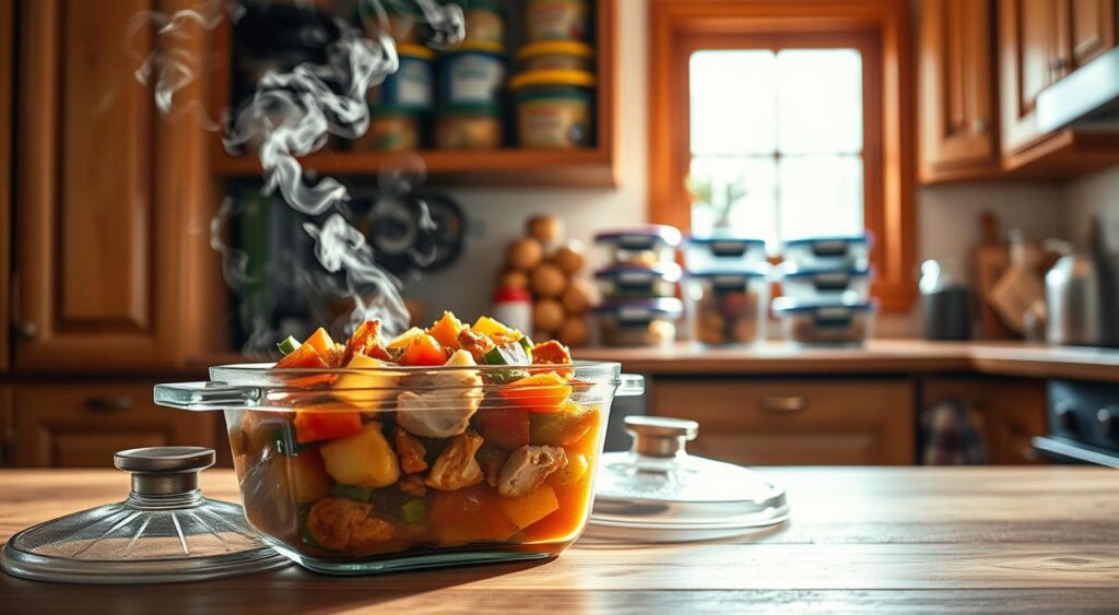 armazenamento reaquecimento alimentos