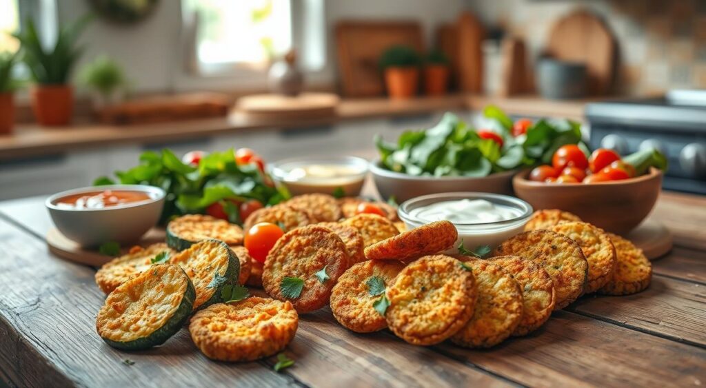 variações abobrinha empanada