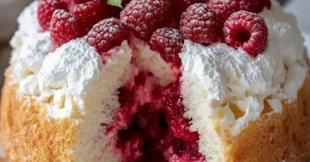 Bolo Comida De Anjo De Framboesa