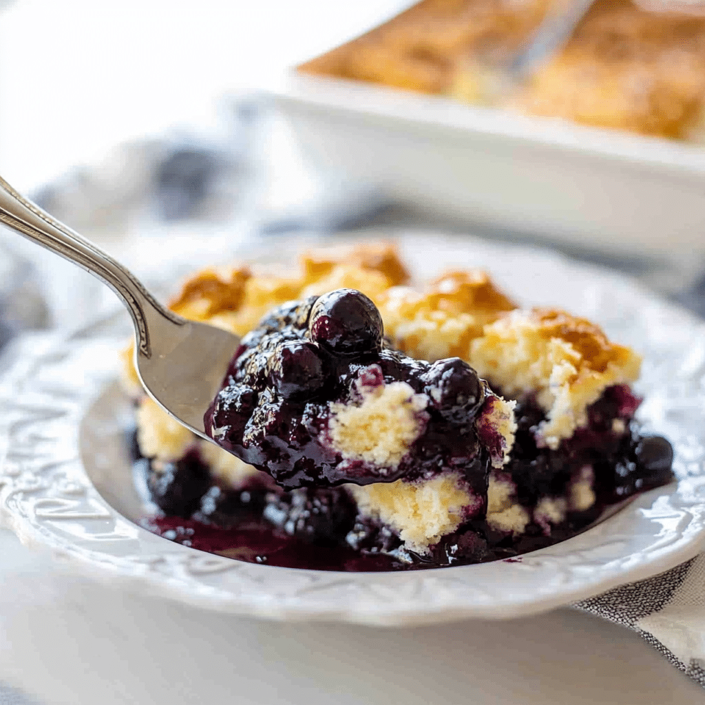 Bolo fácil de cheesecake de mirtilo