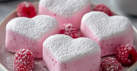 Corações de Marshmallow de Framboesa