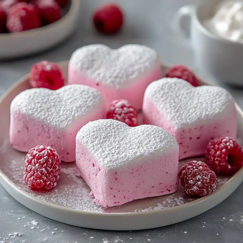 Corações de Marshmallow de Framboesa