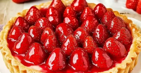 Torta Amanteigada De Morango